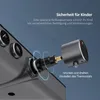 Close-up of a shower control system with text highlighting safety features. Produktbild-Vorschau