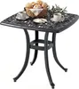 COSTWAY Gartentisch aus Aluminiumguss, wetterfester Produktbild-Vorschau 1