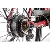 Close-up of the rear wheel hub and drivetrain of an electric bicycle. Produktbild-Vorschau