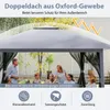 People gathered around a table under a gazebo. Produktbild-Vorschau