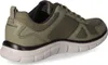 A side view of a single olive-colored Skechers shoe against a white background. Produktbild-Vorschau