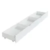 A white under-bed storage drawer with wheels, divided into three compartments. Náhled obrázku produktu