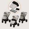 A collage of a baby stroller and its accessories. Voir les images du produit
