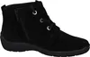 A black suede bootie with laces and a side zipper. Anteprima dell’immagine prodotto