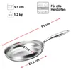 Bratpfanne Edelstahl 28 cm Unbeschichtet Induktion Profi Produktbild-Vorschau 3