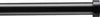 A close-up, side view of a black telescopic curtain rod. Produktbild-Vorschau