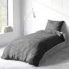 Bettwäsche 135x200 cm Baumwolle Grau Weiß Streifen Produktbild-Vorschau 3