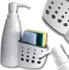 Butelka dozująca 2 w 1 na detergent i gąbkę, biała, Podgląd zdjęcia produktu 3