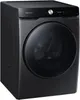 A standalone shot of a black Samsung washing machine. Produktbild-Vorschau