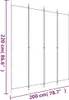A diagram showing the dimensions of a room divider. Produktbild-Vorschau