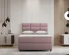 Boxspringbett 120x200, mit Bettkasten, Rosa, Matratze und Produktbild-Vorschau 4