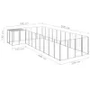 vidaXL Hundezwinger Silbern 13,31 m² Stahl -  Hundezwinger Produktbild-Vorschau 7