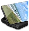 A close-up shot of a black phone case with a landscape image displayed on the phone screen. Produktbild-Vorschau