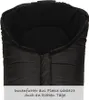 A black baby sleeping bag or footmuff. Produktbild-Vorschau