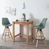 home24 Barstuhl - 2er-Set - Webstoff / Massivholz Gummibaum Produktbild-Vorschau 2