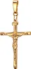 Kreuz-Anhänger Goldkreuz Jesus Christus mit INRI-Gravur für Produktbild-Vorschau 1