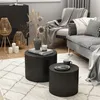 Set di tavolini Vicco Giva Nero 48 x 48 cm, Model 51638 Anteprima dell’immagine prodotto 4