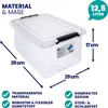 DEUBA® 4x Aufbewahrungsbox mit Deckel 12,5L Box Kunststoff Produktbild-Vorschau 4