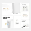 Collage of marketing images showcasing a white 4G LTE router and its features. Náhľad obrázku produktu