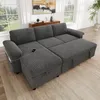 Merax L-förmiges Ecksofa Schlafsofa mit Schlaffunktion, Produktbild-Vorschau 2