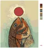 Zuty - Malen nach Zahlen - FISCH MIT ROTEM RAD, 40x50 cm, Produktbild-Vorschau 3