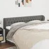 vidaXL Kopfteil mit Ohren Dunkelgrau 183x23x78/88 cm Stoff Produktbild-Vorschau 2