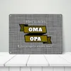 Metallschild XXL in 28x38 cm Hier wohnen Oma & Opa mit Produktbild-Vorschau 3