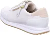 A side view of a white sneaker with beige accents. Produktbild-Vorschau