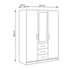 Drehtürenschrank BALI D3 - 150 cm Kleiderschrank mit 3 Produktbild-Vorschau 5