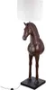 Gilde Stehleuchte, "Caballo", Kunstharz, braun, creme, VE Produktbild-Vorschau 2