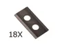 18 X 3,6 CM Edelstahl Messer für Parkside Rasenmäher Produktbild-Vorschau 1