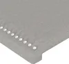Design Möbel LED Kopfteil Hellgrau 180x5x118/128 cm Stoff - Produktbild-Vorschau 5