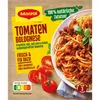 A package of Maggi Fix for Tomato Bolognese with a serving suggestion of spaghetti bolognese. Anteprima dell’immagine prodotto