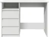 A white desk with drawers on the left and an open space on the right. Anteprima dell’immagine prodotto