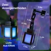 A product image showing two different display methods of a pixel lantern night light, with dimensions indicated on one of the lanterns. Produktbild-Vorschau