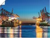 ARTland Poster Hamburg Hafen am Abend 2 Größe: 60x45 cm Produktbild-Vorschau 1