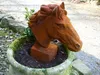 Pferdekopf Skulptur für Pfosten und Mauerpfeiler Gartendeko Produktbild-Vorschau 1