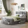 MODFU Lit avec rangement 140x200 - Lit Double Rembourré Voir les images du produit 3