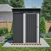 Domek ogrodowy o wymiarach 152 × 84 × 182 cm, metalowa Podgląd zdjęcia produktu 3