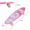 Mini Skateboard mit Leuchtenden LED-Rädern, 61x18 cm Produktbild-Vorschau 7