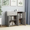 vidaXL Credenza grigio cemento 88x30x70 cm materiale a base Anteprima dell’immagine prodotto 9