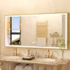 A well-lit bathroom vanity with a large LED mirror. Náhled obrázku produktu