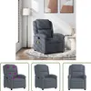A collage of images showing a dark gray massage chair from different angles, with one image highlighting the massage points.