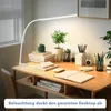 ZMH stolová LED lampa stmievateľná biela upínateľná husím Náhľad obrázku produktu 8