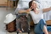 MuchoWow® Koffer Handgepäck Trolley Rollkoffer Kleine Produktbild-Vorschau 2