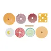 Jeu de cuisine fast-food en bois composite, formes Voir les images du produit 7