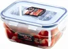 A clear, studio shot of a LocknLock food storage container filled with red items, likely food. Produktbild-Vorschau
