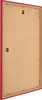 The back of a red picture frame with a brown backing board. Produktbild-Vorschau