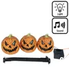 3 schreiende Gruselkürbisse – Halloweendeko mit Licht und Produktbild-Vorschau 1