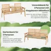 Panca da giardino con tavolo COSTWAY, panca in legno per Anteprima dell’immagine prodotto 4